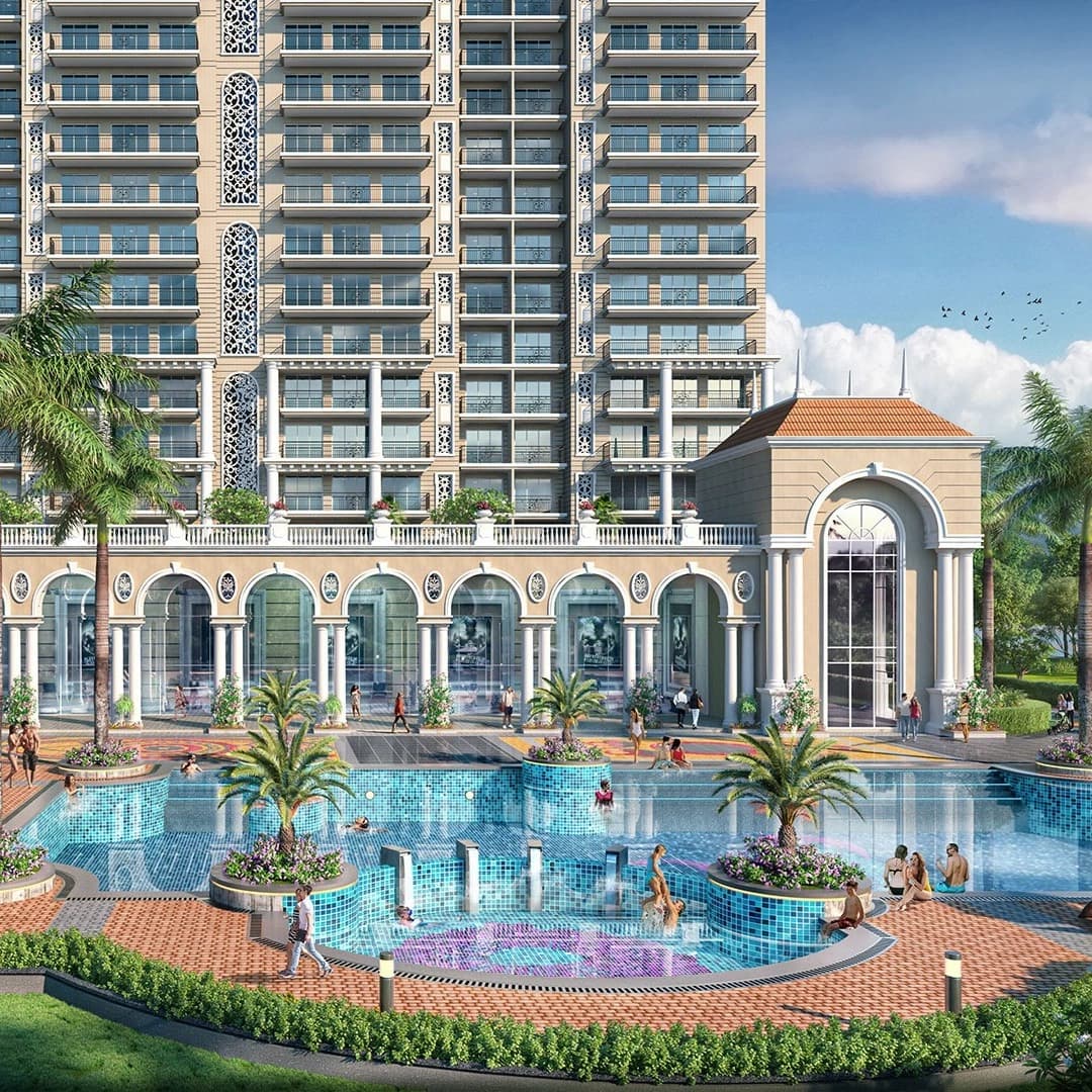 Premium residential towers with landscaped gardens and family-focused amenities